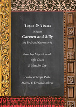 Chalkboard Barcelona Invitations