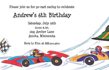 Race Winner Car Racing Birthday Invitations