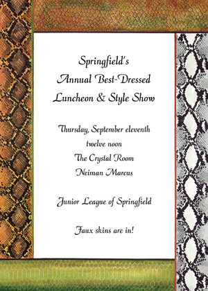 Spring Faux Snake Skins Invitations