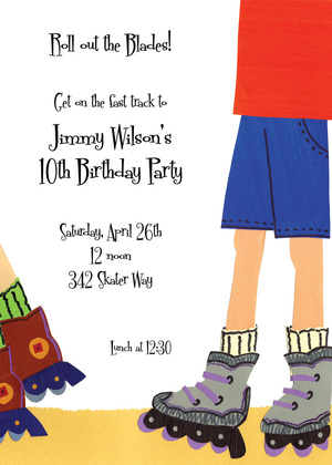 Outdoor Roller Blade Invitations