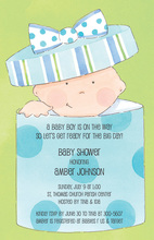 Baby Boy in Box Baby Shower Invitations