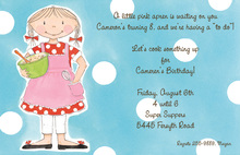 Little Girl Chef Invitation