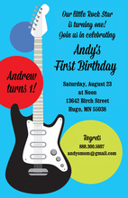 Hot Pink Guitar Invitation