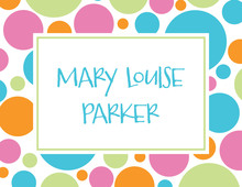 Bright Polka Dots Note Cards