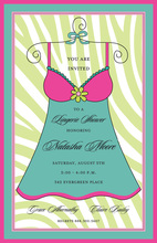 Little Lingerie Pink Stripes Invitation