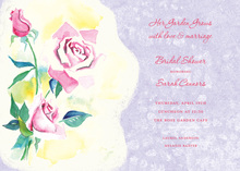 Watercolor Pink Rose Invitations