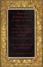 Detailed Golden Frame Invitations