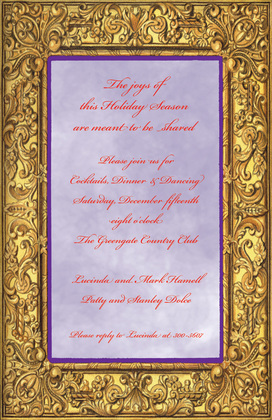 Classic Golden Frame Invitations