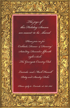 Holiday Golden Frame Invitations