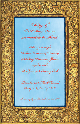 Classic Golden Frame Invitations