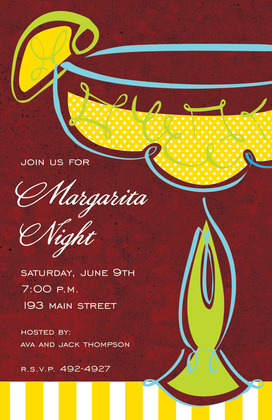 Swirl Margarita Invitations