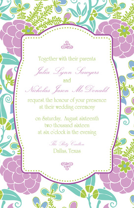 Sophisticated Lotus Invitations