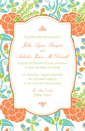 Whimsical Lotus Invitations