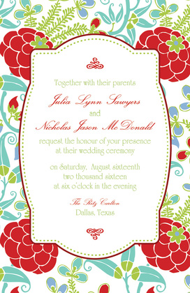 Abstract Lotus Invitation