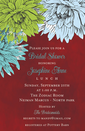 Superb Floral Painted Invitations