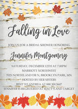 Festive Fall Leaves Lights Invitation