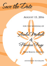 Orange Sand Dollar Invitations