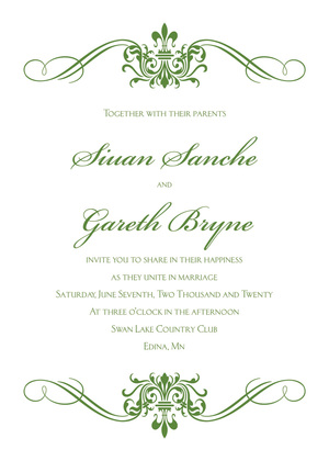 Red Victorian Ornamental Flourish Invitations