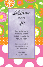 Mix Floral Polka Dots Invitation