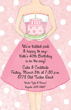 Pink Birthday Cake Invitations