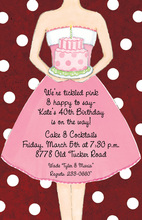 Red Polka Dots Birthday Girl Invite