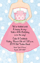 Dress-Up Girl Cake Invitations