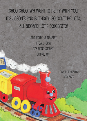 Classy Choo Choo Train Invitations