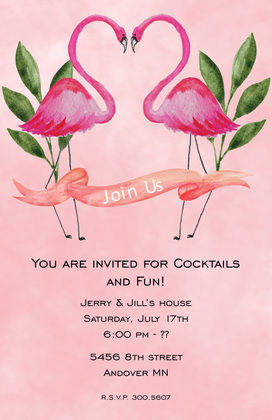 Iconic Flamingo Love Invitations