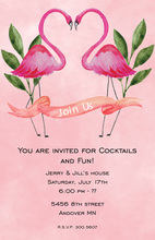 Forming Love Flamingo Invitations