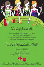 Vegas City Celebration Birthday Invitations