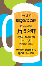 Blue Banner Beer Party Invitations