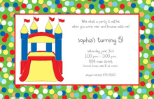 Decorated Bounce Castle Invitations