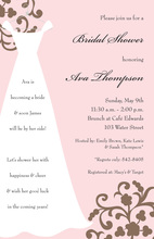 Bridal Dress Special Day Brown Bridal Invitations