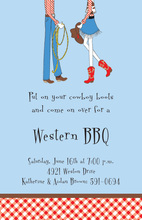 Cowboy Cowgirl Pair Invitations