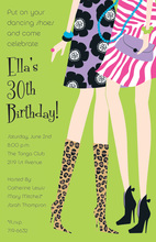 Modern Girl Fashionistas Party Invitation