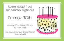 Pink Cake Birthday Invitations