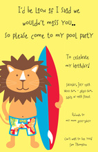 Jungle Friends Swim Invitations