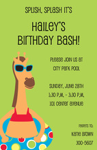 Peeking Giraffe Invitations