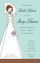 Cocoa Casual Bride Invitation