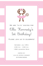 Sock Monkey Pink Invitations