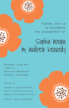 Amber Poppy Corners Invitation