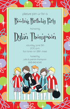 Bowling Party Chevron Fill in Invitations