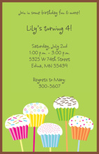 Cupcake Stand Invitations