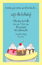 Yummy Ice Cream Cone Invitations