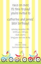 Fun Bike Parade Party Invitations