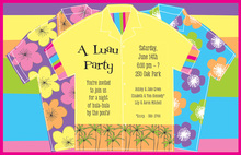 Hawaiian Shirts Beach Party Invitations