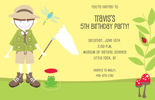 Bug Catcher Kids Birthday Invitations