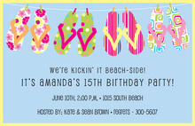 Summer Preppy Flip Beach Bash Invites