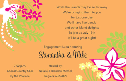 Silhoutte Exotic Tropical Invitations