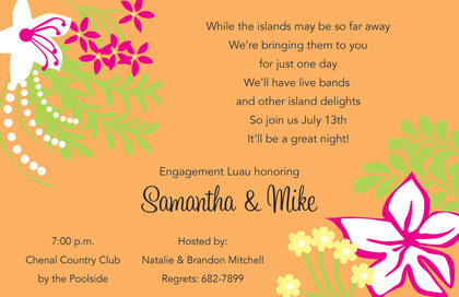 Exotic Floral Silhouette Invitations